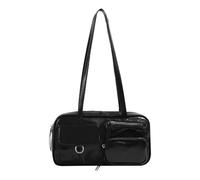 Sac à main à bandoulière en cuir synthétique Valeurs de la mode pour grandes capacités Sac à main tendance pour femme Voyage, Noir , 220.00x90.00x150.00mm