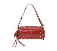 Sac À Main À Bandoulière - Fourre-tout En Cuir PU À Motif À Pois, Sac À Main Avec Sangle Réglable, Espace Intérieur De 28 X 11,5 X 8 Cm + Ceinture D'extension De 68 Cm, Doublure En Faux Suède