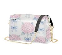Sac à main à bandoulière léger avec chaîne et capacité de 2,5 l pour cartes | Sac à bandoulière robuste cousu pour femme avec nœuds mignons