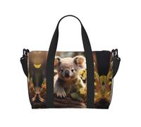 Sac à main à bandoulière mignon Koala Plant pour femme, sac à main décontracté avec fermeture éclair, convient pour le travail, les voyages, le fitness, les voyages