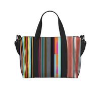 Sac à main à bandoulière pour femme avec lignes verticales irrégulières, adapté pour le travail, le fitness, les voyages, sac à bandoulière tendance et polyvalent
