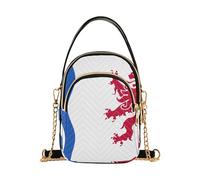 Sac à main à bandoulière pour femme - Imprimé artistique - Petit sac à main en chaîne - Matelassé - Sac à bandoulière - Motif drapeau de l'Aquitaine