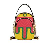 Sac à main à bandoulière pour femme Motif animal mignon Avec chaîne et fermeture éclair Motif drapeau auvergne