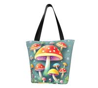 Sac à main à bandoulière pour femme, motif champignons colorés, sac à bandoulière pour week-end, voyage, shopping