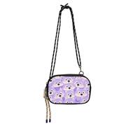 Sac à main à bandoulière pour homme avec fentes pour cartes de crédit, sac à main pour téléphone portable, motif renard violet, sac à main Take a walk carteras para mujer elegantes