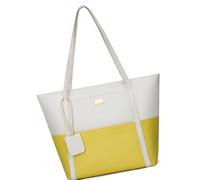 Sac à main à bandoulière quotidien, petit sac fourre-tout bicolore, finition en polyuréthane, option de transport à la main, tenue de routine jumelage, sac à main, sac à main, sac à main, sac à main