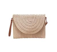 Sac à main à bandoulière simple en papier pour débat, sac décontracté tissé pour femme, grand sac messager en cuir, blanc, taille unique