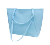 Sac à main à bandoulière solide pour femme, sac à main à bandoulière haute, sac à main pour homme, bleu clair, Taille unique