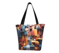 Sac à main à bandoulière tendance cube coloré pour femme, adapté pour le week-end, les voyages, les courses