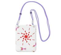 Sac à main à bandoulière violet - Sac à bandoulière imprimé floral en bourgeon et tournant pour téléphone portable, parfait pour le shopping et les activités de plein air