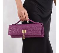 Sac à main à motif crocodile brillant et , nouveau sac de soirée de luxe pour dames, sac de soirée long et raffiné avec pendentif en métal, convient pour s'assortir à de somptueuses robes de soirée, i