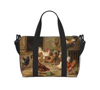 Sac à main à motif de poulet rôti - Peut être porté à la bandoulière ou à l'épaule, adapté pour les voyages et le camping.