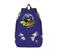 Sac à main amusant à double usage pour le travail, rétro, lavable, motif R-Rabbids Invasion, pour etudiant, anniversaire Noir