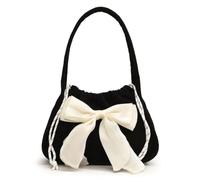 Sac à main avec nœud femme - velours côtelé, grand format, cordon de | Sac à main chic sous les bras en velours côtelé avec cordon de serrage, fourre-tout élégant pour voyage et vacances