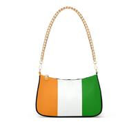Sac à main besace avec motif drapeau de la Côte d'Ivoire pour femme Fermeture éclair