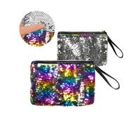 Sac à main - BOLAND - Rainbow pailleté réversible - Multicolore - 14 x 20 cm - Fermeture zippée