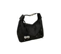 Sac à main brodé de style chinois, sac à main ethnique, sac à main à cordon de serrage, pochette à bijoux, Noir , M, Rétro