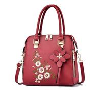 Sac à main brodé unique en polyuréthane pour afficher votre personnalité avec ce sac à bandoulière tendance, Rouge