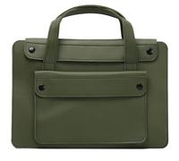 Sac à Main Business Porte-Document Cuir PU - Cartable Travail Affaires Ordinateur Portable Multi Poche Compatible avec Macbook Air/Pro 13 inch, Pro 14 inch A2442,14” Lenovo ASUS Chromebook,Vert