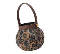 Sac à main circulaire léger avec poche dissimulée pour les rudiments et les articles délicats, le sac est décoré avec du fil à coudre vintage tissé sac à bandoulière avec fermeture lisse et