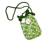 Sac à main coloré en forme d'ananas, sac à main tricoté en forme d'ananas, sac en forme d'ananas, sac à main tricoté à la main | Sac à main tricoté pour ordinateur portable, école, Vert, Refer to