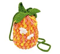 Sac à main coloré en forme d'ananas, sac à main tricoté en forme d'ananas, sac en forme d'ananas, sac à main tricoté à la main | Sac à main tricoté pour ordinateur portable, école, Orange, Refer to