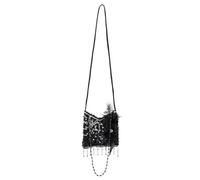 Sac à main costume de Charleston - Superbe accessoire pour les costumes des années 20 et 30 ou les fêtes à thème, Noir , 18 x 20 cm