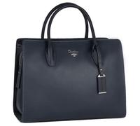 David Jones - Grand Sac à Main Femme - Cabas Fourre-Tout Cuir PU - Sac Multi Poche Plusieurs Compartiments Porté Epaule Bandoulière - Sac Ville Travail Elégant Classique Mode Chic - Bleu Foncé