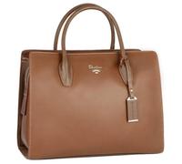 Sac à Main - David Jones - Grand Cabas Similicuir - 3 Compartiments - Marron Cognac - Élégant Chic