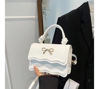 Sac à main de couleur unie , sac carré décontracté plissé avec fermeture à boucle métallique en forme de nœud papillon. Sac fourre-tout à porter à l'épaule ou en bandoulière pour femmes, nouvelle coll