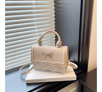 Sac à main de couleur unie , sac carré décontracté plissé avec fermeture à boucle métallique en forme de nœud papillon. Sac fourre-tout à porter à l'épaule ou en bandoulière pour femmes, nouvelle coll