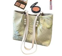 Sac à main de grande capacité à la mode, sac à main texturé pour femme, sac à main, sac à main, sac à main, sac à main, porte-monnaie de voyage pour femme, organisateur de mode avec CD, vert, Consulte