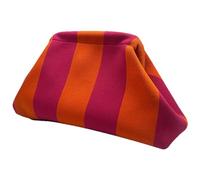 Sac à main de plage pour femme - Porte-monnaie à main en bloc de couleur pour femme, sacs à main avec blocs de couleur pour femme | Embrayage tissu crochet décontracté avec fermeture à baiser, Orange