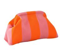 Sac à main de plage pour femme - Porte-monnaie à main en bloc de couleur pour femme, sacs à main avec blocs de couleur pour femme | Embrayage tissu crochet décontracté avec fermeture à baiser, Orange