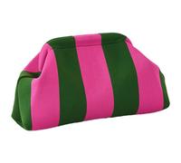 Sac à main de plage pour femme - Porte-monnaie à main en bloc de couleur pour femme, sacs à main avec blocs de couleur pour femme | Embrayage tissu crochet décontracté avec fermeture à baiser, Vert
