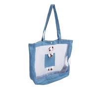 Sac à Main de Porte-Chat, Portable Portable de Porte-Bains pour Animaux Compagnie Bourse Fiable Maille Respirante pour Extérieur (Style de Vache Bleu)