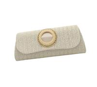 Sac à main de soirée, sac à main d'été, sac à bandoulière tissé, sac à main en paille pour femme, sac à main de soirée, blanc, One Size