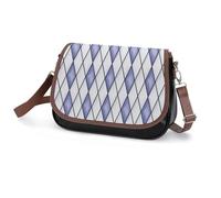 Sac à main de style vintage pour femme, sac à main à bandoulière respectueux de l'environnement avec sangle réglable et grande capacité pour le travail et les voyages, Impressions de diamants, 31*22