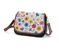 Sac à main de style vintage pour femme, sac à main à bandoulière respectueux de l'environnement avec sangle réglable et grande capacité pour le travail et les voyages, Retro Floral, 31*22*11 cm