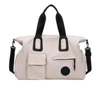 Sac À Main De Voyage for Femme, Grand Sac De Sport, De Fitness, De Sport, D'entraînement, De Yoga, À Bandoulière, for Voyage d'affaires(Beige)