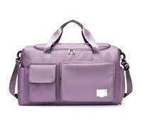 Sac à Main de Voyage for Femmes, 2 pièces, Sac bandoulière Grande capacité, Compartiment Chaussures, Sacs Sport et Fitness for Dames pour Travel Gym(Purple)