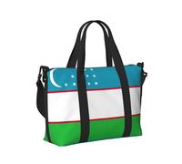Sac à main de voyage imprimé drapeau de la République d'Ouzbékistan pour femme et homme pour salle de sport, week-end, vacances, plage, usage quotidien