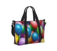 Sac à main de voyage léger et pliable avec ballons colorés et imprimé ciel bleu pour week-end, vacances, avion