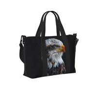 Sac à main de voyage léger et pliable avec imprimé aigle à tête blanche pour week-end, vacances, avion