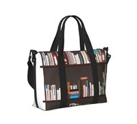Sac à main de voyage léger et pliable avec imprimé bibliothèque pour femmes et hommes pour w nd, gym, vacances