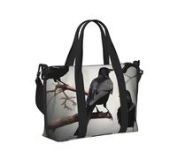Sac à main de voyage léger et pliable avec imprimé corbeau et oiseaux sur une branche pour homme et femme pour w nd, gym, vacances