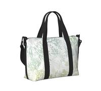 Sac à main de voyage léger et pliable pour homme et femme avec imprimé algues vertes bleu mer pour week-end, gym, vacances