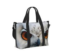 Sac à main de voyage pliable et portable avec imprimé yeux de hibou enneigé pour les voyages de w nd
