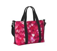 Sac à main de voyage pour la Saint-Valentin avec imprimé cœur pour femmes et hommes pour les courts voyages, la salle de sport et les vacances, les affaires en plein air