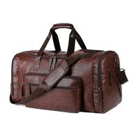 Sac à Main de Voyage rétro en Cuir PU for Homme, Grande capacité, for Affaires pour la Gym(Coffee)